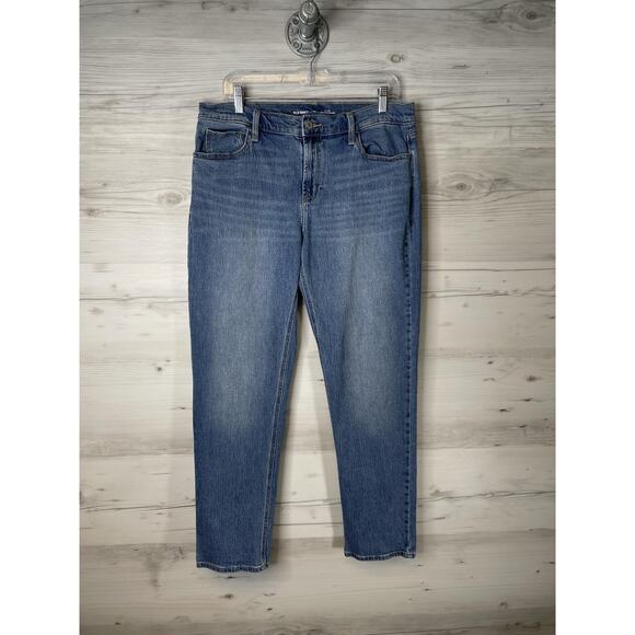 Old Navy Jeans Womens 12 Blue Mid Rise Wow Boyfriend Stretch Denim Classic - Picture 1 of 10